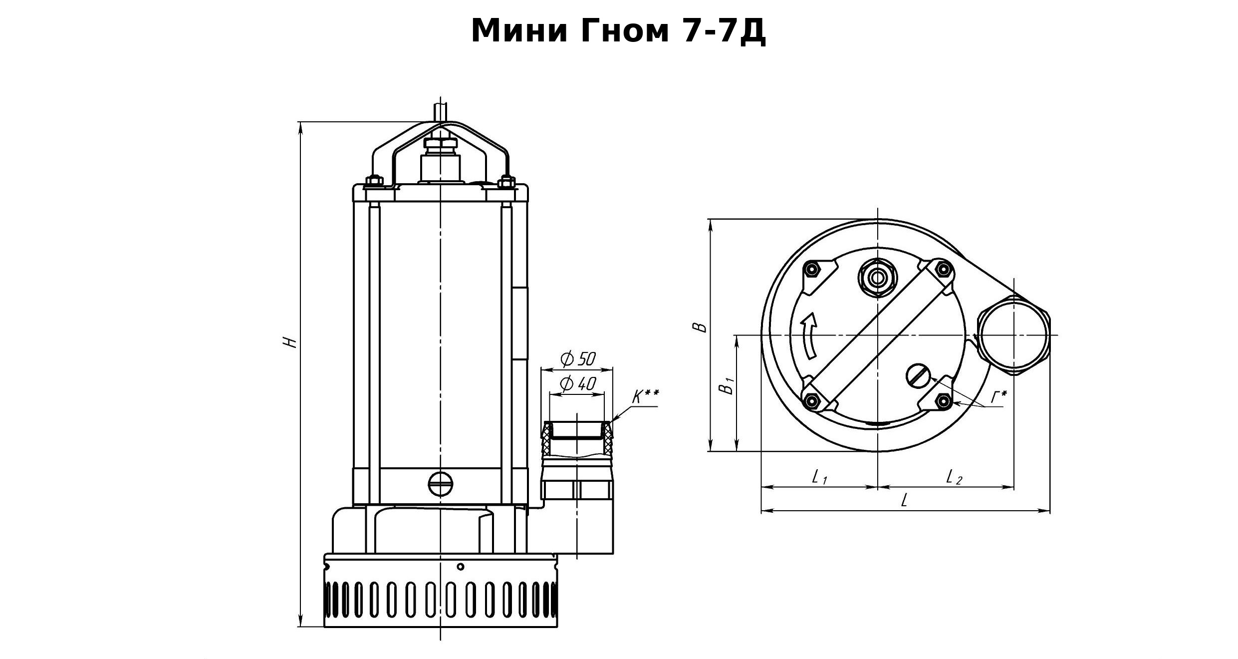 Чертеж Мини Гном 7-7Д